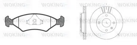Комплект тормозов Woking 80193.01