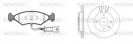 Комплект тормозов Woking 80193.02