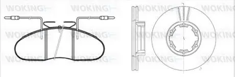Колодки тормозные Woking 81483.00