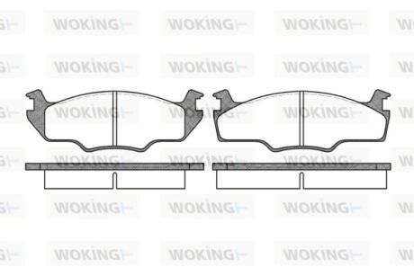 Колодки тормозные Woking P0213.10