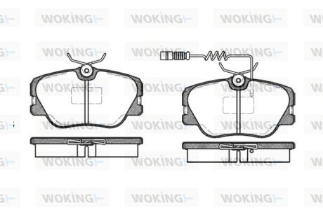 Колодки тормозные Woking P0893.02