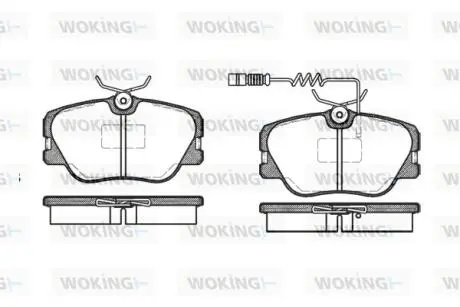 Колодки тормозные Woking P0893.02