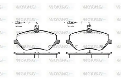 Колодки гальмівні Woking P10013.04