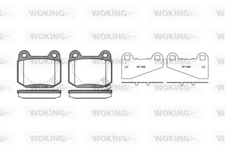 Колодки гальмівні Woking P1143.52