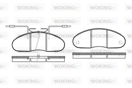 Колодки гальмівні Woking P1483.02 (фото 1)