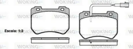 Колодки гальмівні Woking P15443.01