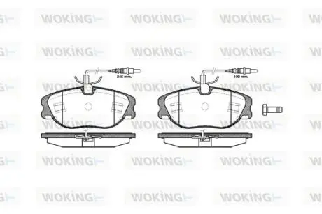 Колодки тормозные Woking P2053.44