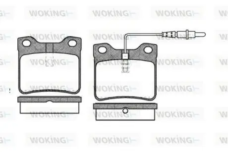 Колодки тормозные Woking P2213.22