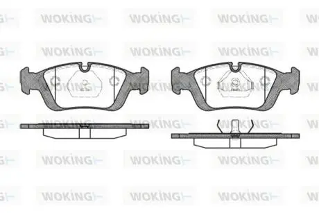 Колодки тормозные Woking P2843.00
