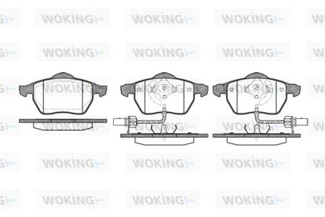 Колодки тормозные Woking P2903.52