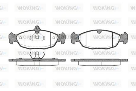 Колодки тормозные Woking P2933.20