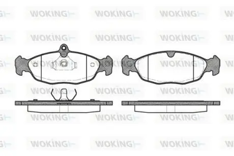 Колодки тормозные Woking P2933.20