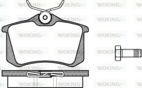 Колодки тормозные Woking P3633.00