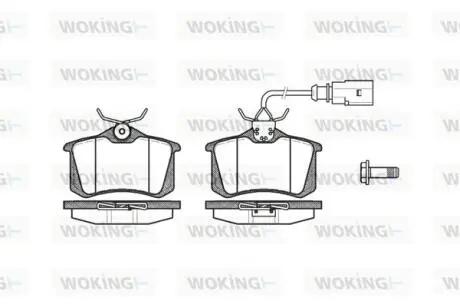 Колодки тормозные Woking P3633.02