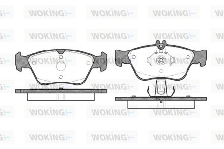 Колодки тормозные Woking P4863.00