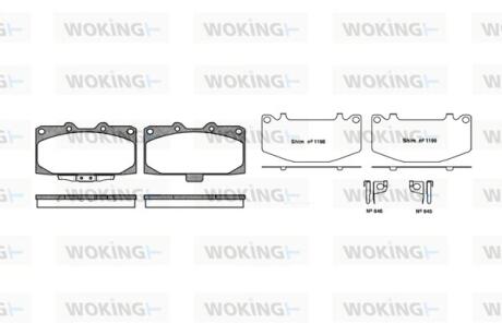 Колодки гальмівні Woking P4993.12