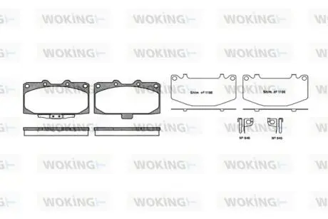 Колодки гальмівні Woking P4993.12