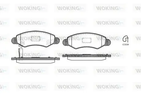 Колодки гальмівні Woking P6023.21 (фото 1)