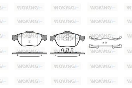 Колодки тормозные Woking P9433.00