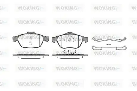 Колодки тормозные Woking P9433.00