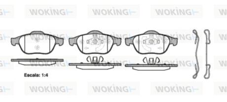Колодки тормозные Woking P9433.20