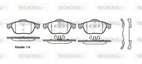 Колодки тормозные Woking P9433.20