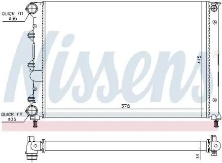 Радіатор охолоджування NISSENS 60071