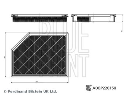 Фільтр повітряний BLUE PRINT ADBP220150