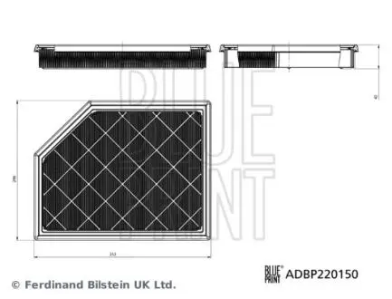 Фільтр повітряний BLUE PRINT ADBP220150