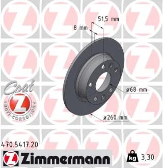 Диск гальмівний ZIMMERMANN 470.5417.20