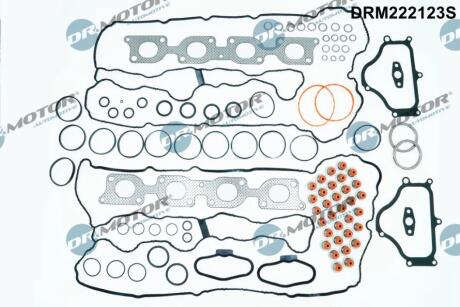 Комплект прокладок з різних матеріалів DR MOTOR DRM222123S