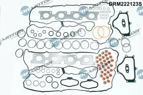 Комплект прокладок з різних матеріалів DR MOTOR DRM222123S
