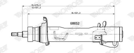 Амортизатор газомасляний MONROE G8652