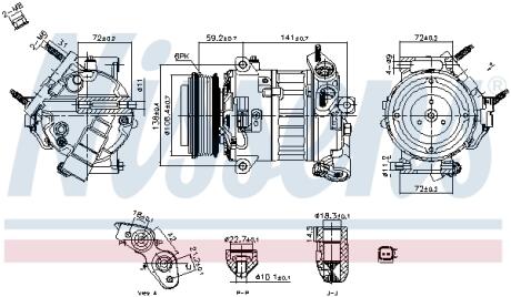 Компресор кондиціонера NISSENS 890796