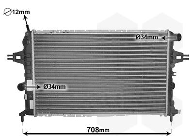 Радіатор охолодження двигуна ASTRAG 1.7 TD / 2.0 DTi MT Van Wezel 37002252