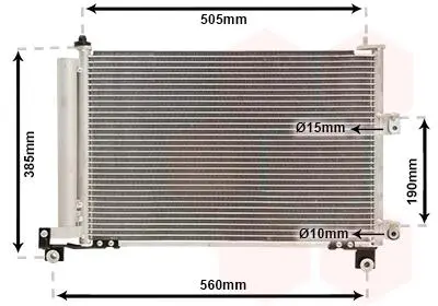 Конденсер кондиціонера FORD RANGER 06/05 > 12 Van Wezel 18005486