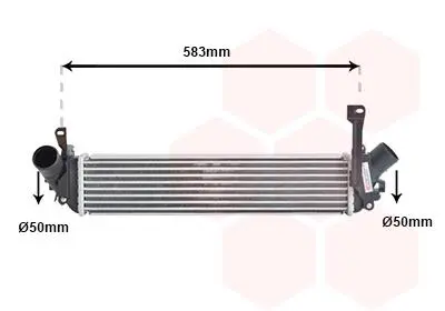 Інтеркулер RENAULT Kangoo 1.5D 05- Van Wezel 43014705 (фото 1)