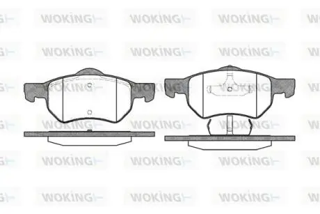 Фото 1 - колодки гальмівні Woking P9823.00 Колодки гальмівні Woking P9823.00 (фото 1)