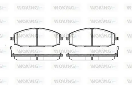 Колодки тормозные Woking P6113.04