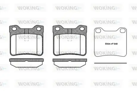 Колодки гальмівні Woking P2213.10