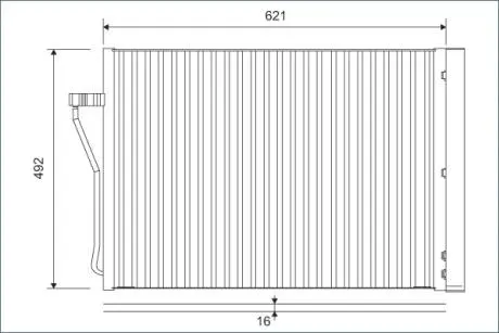 Радіатор кондиціонера BMW 7 (F01/F02/F03/F04) 4.4 05-15 Valeo 812879 (фото 1)