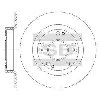 Диск гальмівний Hi-Q (SANGSIN) SD4123
