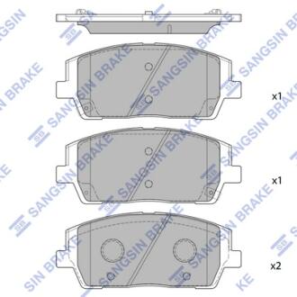 Колодки гальмівні дискові (комплект 4 шт) Hi-Q (SANGSIN) SP4327