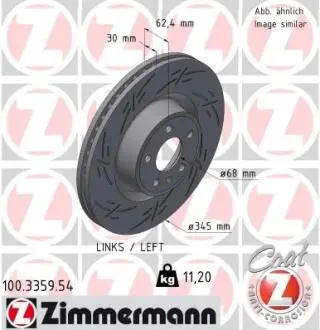 Диск гальмівний ZIMMERMANN 100.3359.54