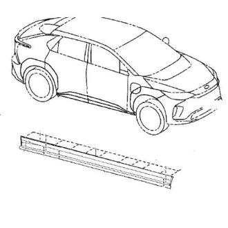 Накладка(розширювач) правого порога BZ4X TOYOTA 758500R040