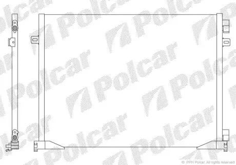 Радіатор кондиціонера Opel Vivaro A Renault Trafic II 1.9D/2.0/2.0D 08.01- Polcar 6027K8C3S