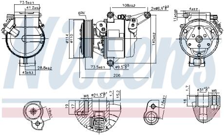Компресор кондиціонера NISSENS 890948