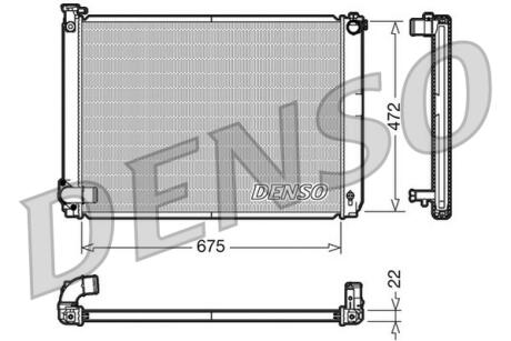 Радіатор охолодження двигуна DENSO DRM51005