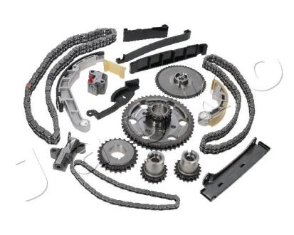 К-кт цепи ГРМ (18 деталей) Nissan Navara D22, D40 (02-), X-Trail (01-) 2.5 dCi, Japko KJK116