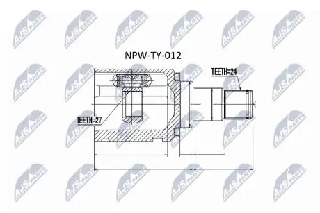 Шрус полуоси Nty NPWTY012